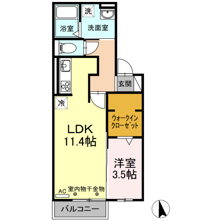 グレースタウン江南 Ｆの間取り