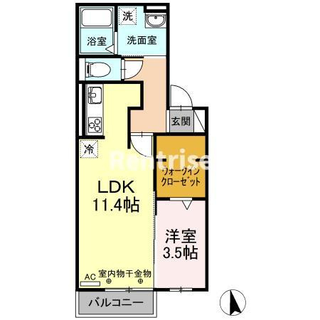 グレースタウン江南 Ｆの間取り