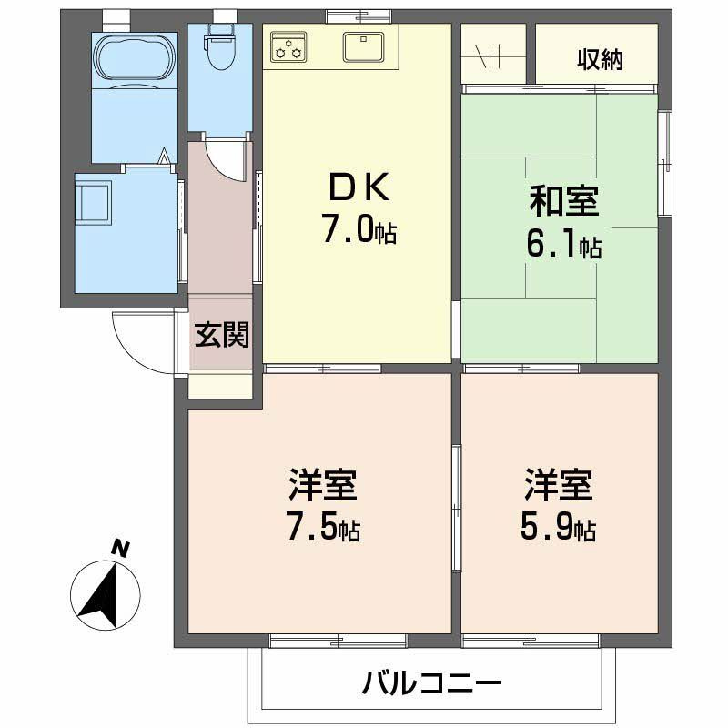 シャーメゾン佐藤 Ｃ棟の間取り