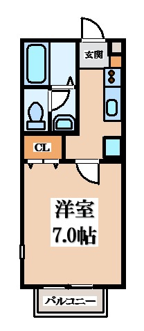 【間取り】 | メゾンドゥ長瀬Ⅱ
