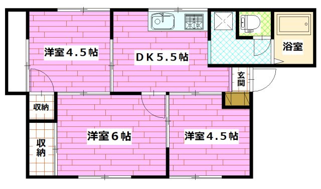 ドミールムナカタの間取り