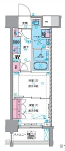 GENOVIA浅草Ⅵskygardenの間取り