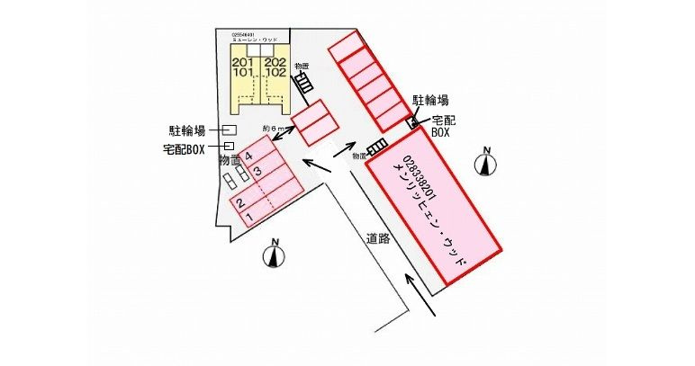 ミューレン・ウッドの駐車場