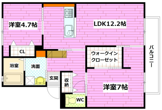 グランドール東海田の間取り
