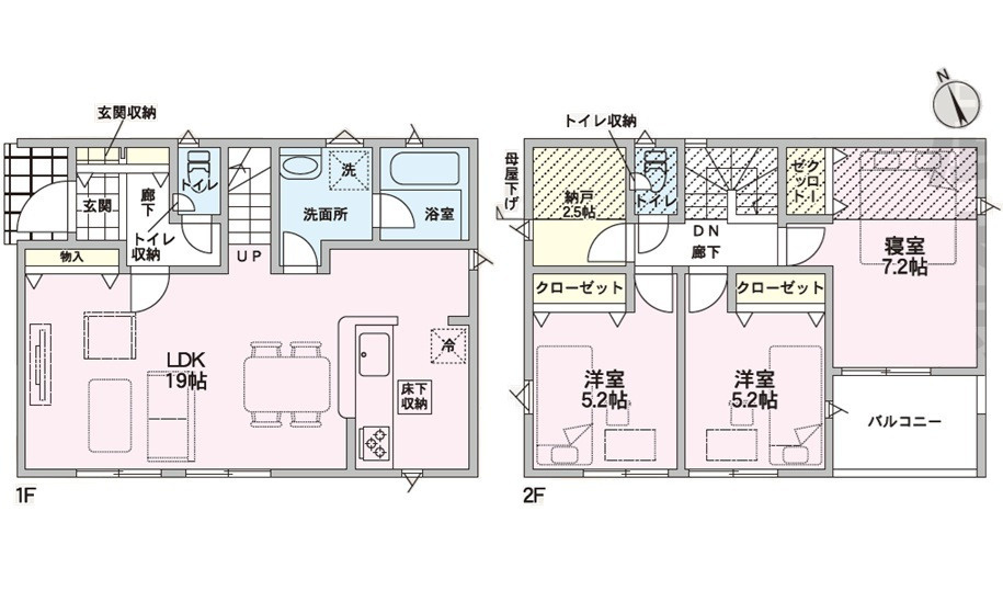 ●焼山政畝1丁目の間取り|車種により4台駐車可能、