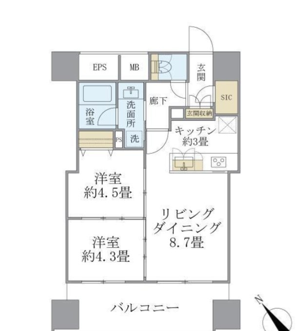 エミリブ東長崎の間取り