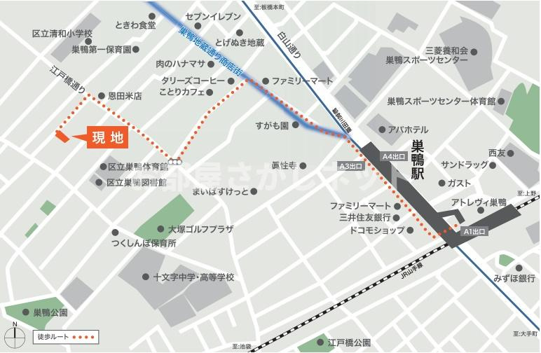 ＧＲＡＮＤ ＪＥＴＥ ＳＵＧＡＭＯ（グランジュテ巣鴨）の地図