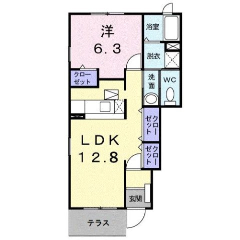 クレメントＥの間取り