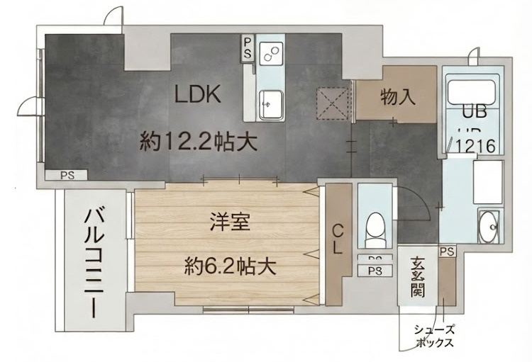 アークアベニューアベノの間取り