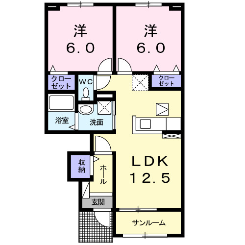 サンライズ　Ａの間取り