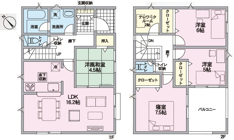●焼山東1丁目の間取り|車種により4台駐車可能、