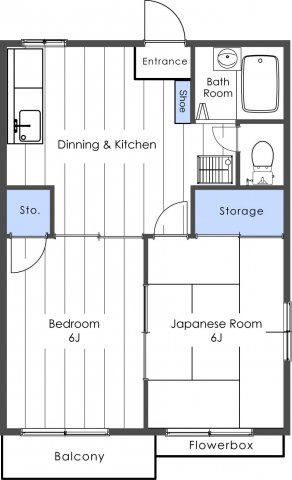 あるゾウパレス松山町Ｂ棟の間取り|間取り図