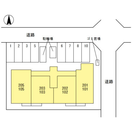 レスペランス向陽台の区画図