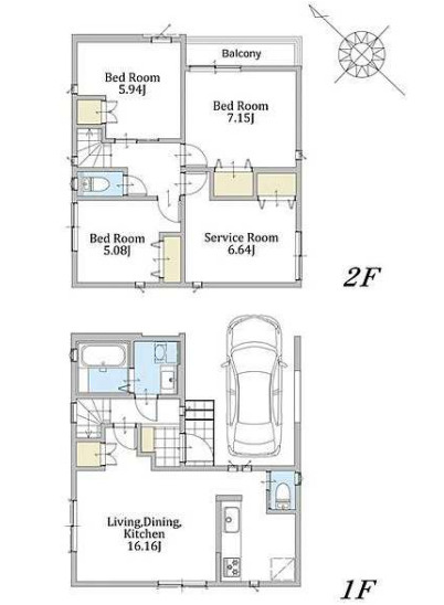 茅ヶ崎市十間坂２丁目　新築戸建　３号棟の外観