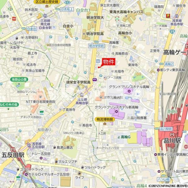 ブランシェ高輪【おとり物件なし】#学生・社会人にオススメ！初期費用分割払いOK！の地図