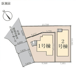 【区画図】 | 福島市方木田上原第2　2号棟（Z）
