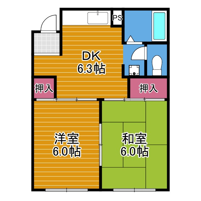 フェリスマンションⅡの間取り
