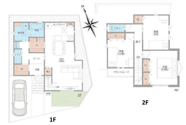 【横浜市旭区善部町21-25新築戸建て】★仲介手数料無料★（善部小学校・南希望が丘中学校）の間取り