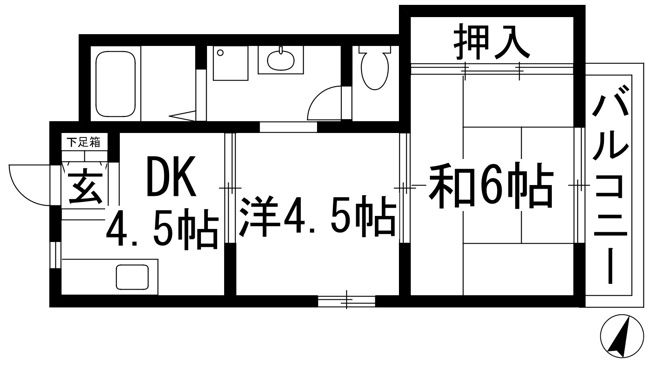 【間取り】 | 安倉ハイツＢ棟