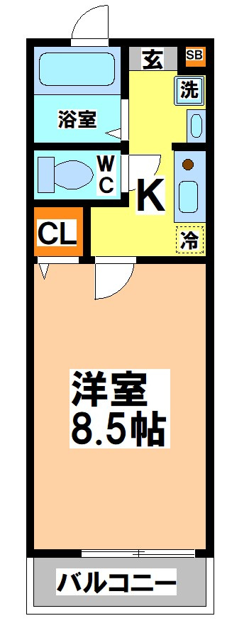 三鷹市下連雀４丁目のアパートの間取り