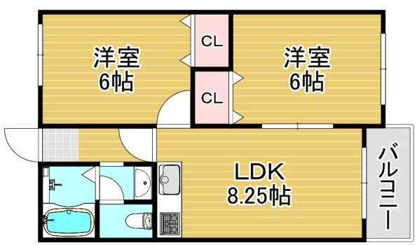 アベニュー岸里の間取り