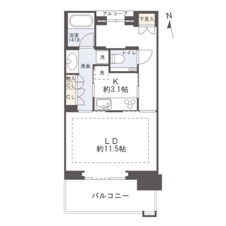 グラングリーン大阪THE NORTH RESIDENCE　扇町小学校の間取り|グラングリーン大阪THE NORTH RESIDENCE　間取り