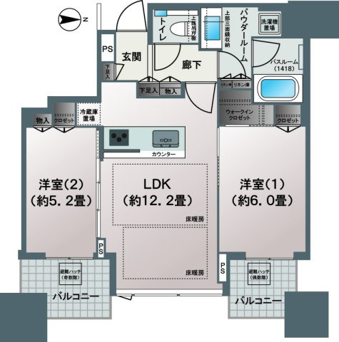 シティタワー大阪本町　開平小学校区の間取り|シティタワー大阪　間取り