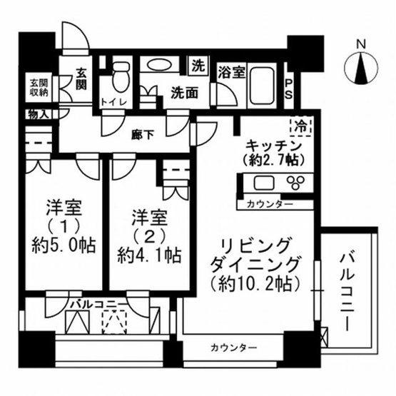 【間取り】 | レジディア市ヶ谷 | 間取り