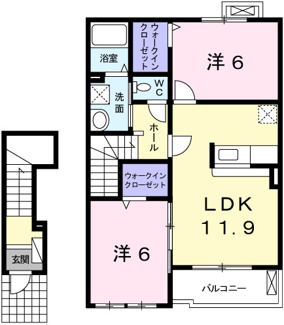 【間取り】 | グランデール興浜Ⅱ
