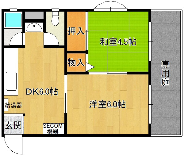 中ノ山ハイツの間取り