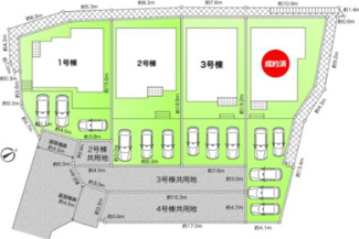 【区画図】 | 2号棟です、車種により３台可能です