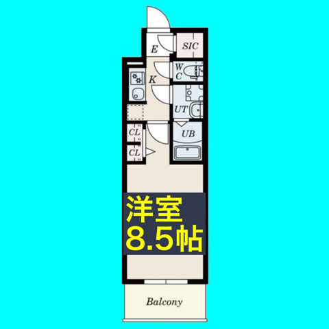 S-RESIDENCE黒川本通一丁目の間取り