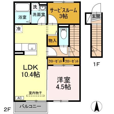 マジェスタ　Ａの間取り