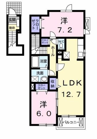 ダノン　Ⅱの間取り