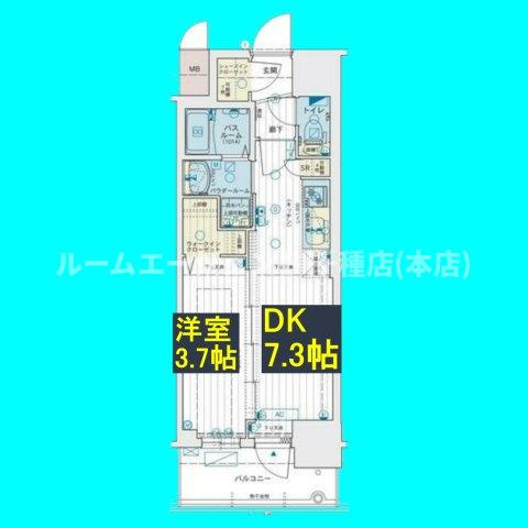 エステムコート名古屋　TWIN　EASTの間取り