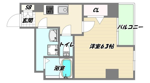 大阪市淀川区木川東２丁目の賃貸マンションの間取り
