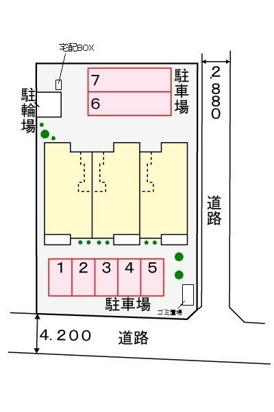 グランツ　アンジェの駐車場