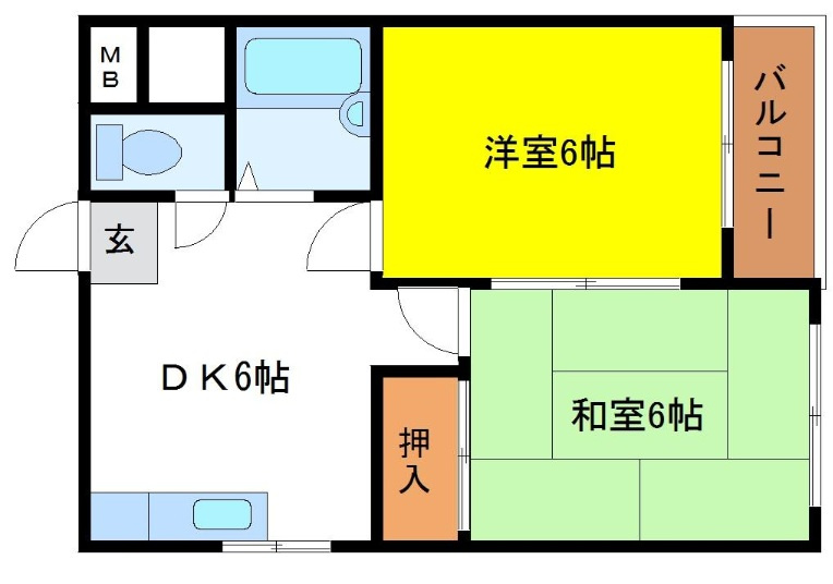 シャンテ大和の間取り