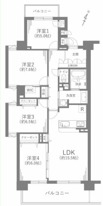 春日井南シティハウスの間取り