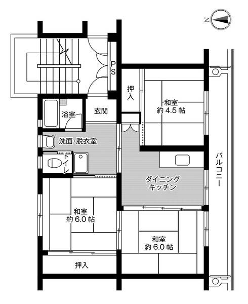 ビレッジハウス井口5号棟の間取り