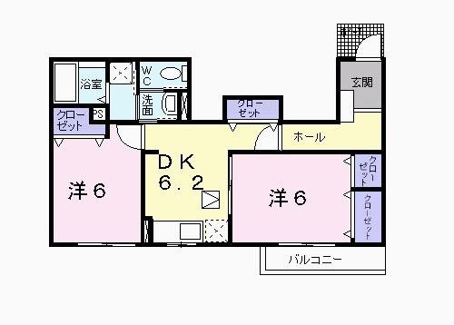 ソレイユ２番館の間取り