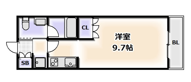 【間取り】 | CITY SPIRE難波WEST