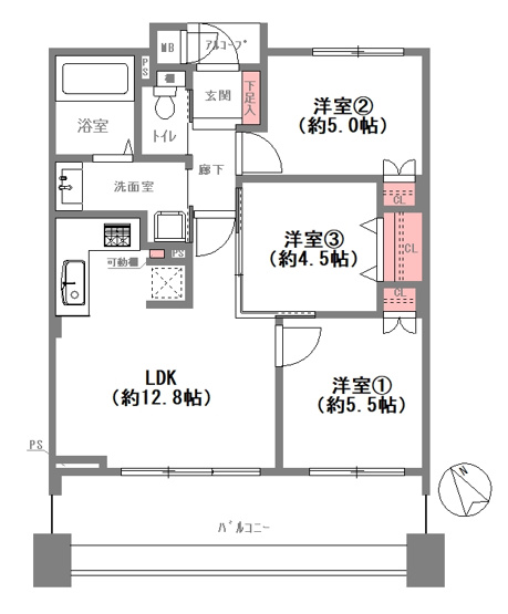 【間取り】 | ネバーランド住吉大社駅前 | 【室内水廻り設備一新！全面リフォーム済み☆安心の新調設備保証付き☆床暖房・食洗機・バス追炊機能・浴室乾燥機完備☆南西向きバルコニー☆】