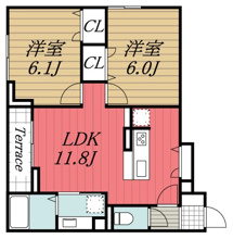 【間取り】 | D-ROOM新宿Ⅰ A