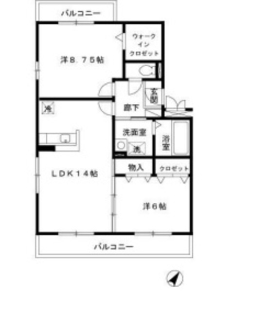 ソシエの間取り|間取図です