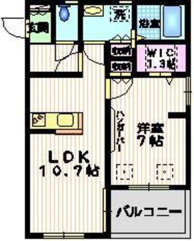 Ａｌｉｃｉａ　Ｇａｒｄｅｎの間取り|広々1.3帖ウォークイン、人気のカウンターキッチン