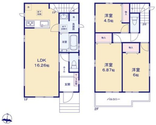 【間取り】 | 藤沢市葛原 新築戸建 全2棟