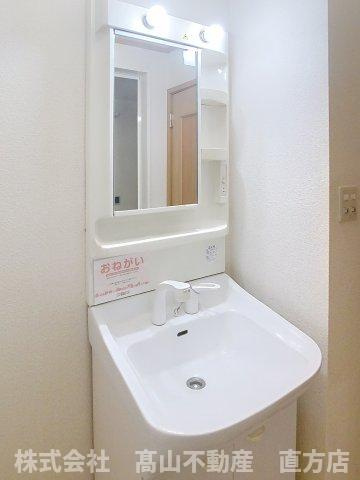 直方市大字頓野のアパートの洗面所