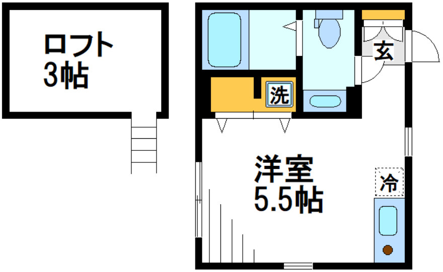 STUDIO中野坂上の間取り
