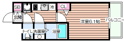 【間取り】 | プレサンス扇町駅前